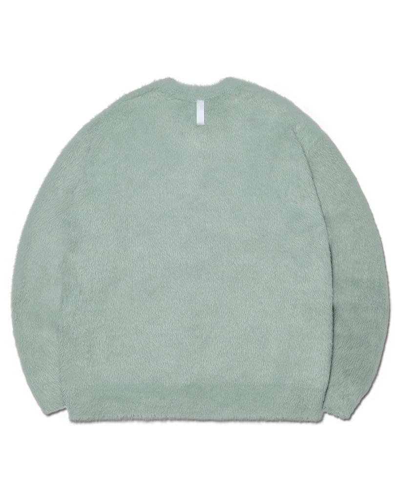 Nomaenyueol Cropped Hairy Knit - Dust Mint