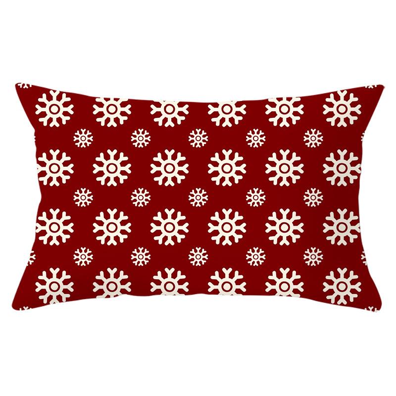 

Предметы интерьера Новая Рождественская Красная Серия Наволочка на поясничную подушку из персиковой кожи Простая Принтованная Наволочка на диванную подушку 30 * 50Cm (excluding pillow core)