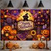 Halloween Decor Supplies Banner Spooky Graveyard Pumpkin Bat Skull Background Festival Party Decor Photography  Backdrop Props471