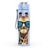 1PC Cool Sunglasses Giraffe Animal Pattern 750ml Color Plastic Sports Water Bottle Leakproof Flip Straw Lid Suitable for Sports Office Home Use