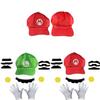 Super Mario Bros Baseballkappe und Handschuhe Set Mit Strapazierfähigem Stoff Für Sommerliches Spielen