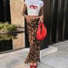 Women's Summer Fashion Temperament Classic Leopard Print Retro Casual All-in-one Long Skirt