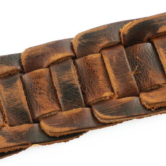 Retrovevd armbånd i kunstskinn Snaps Feste Armbånd Smykkegave for menn