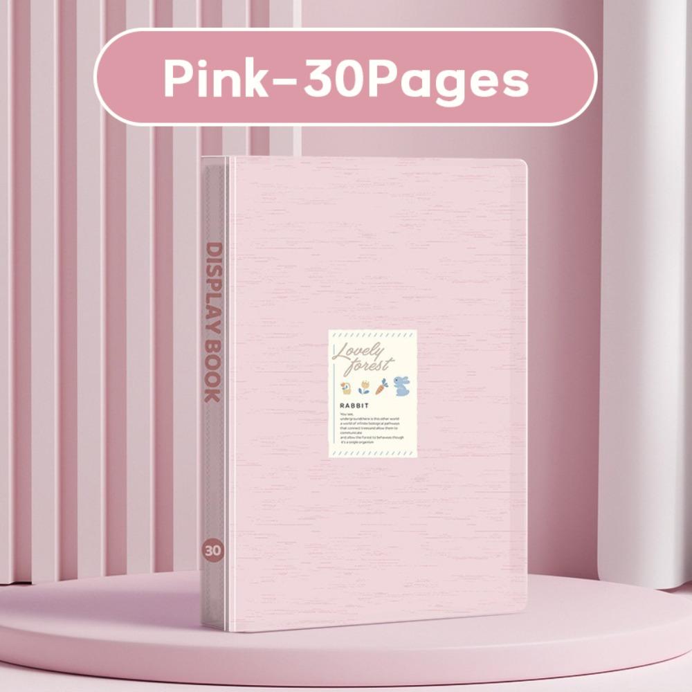 

Папка-регистратор формата А4, большая вместимость, сумка для файлов, простая коллекция картин, книга, подарок для студента Pink-30Pages