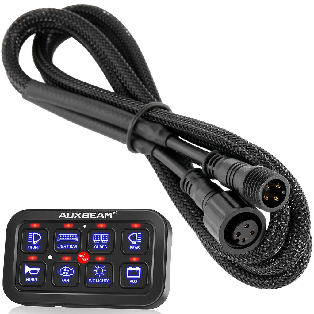 Auxbeam Verlängerungskabelbaum 8-fach Schalterpanel BA80, GA80, BB80, GB80, AR-600, AR-800,