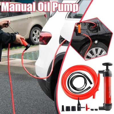 Portable Manual Pump Oil Siphon Hand Suction High Quality Inflatable Tube Hose Liquid Petrol Gas Transfer Car Accessories