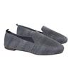 Spring new square head flat bottom fly-woven single shoes women's one-pedal casual shoes