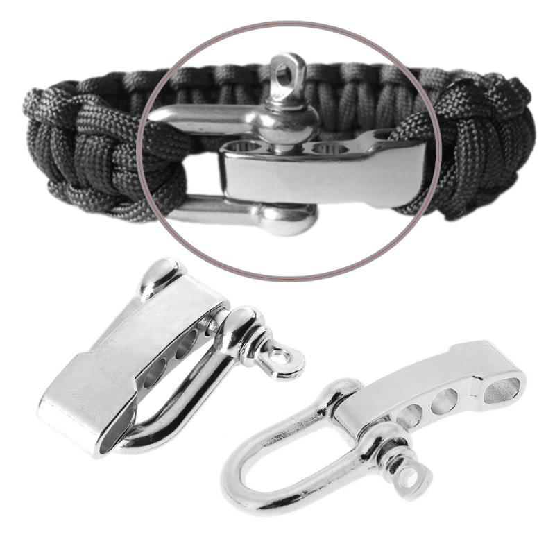 Umbrella Rope Bracelet Buckle D Shape Umbrella Rope Buckle Alloy Bows Shackle