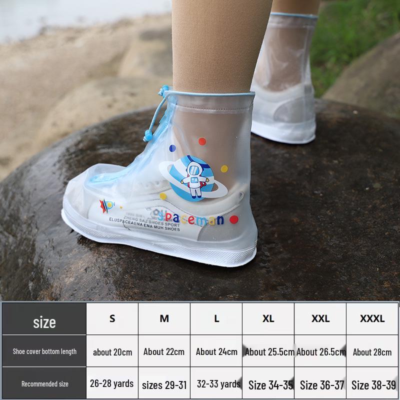 Upgraded Anime Kids' Non-Slip Mid-Calf Rain Shoe Covers: Rainproof, Sandproof, Stainproof for Rainy Days