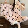 Leopard Print Women's Summer Short-Sleeve Cotton Pajama Set