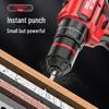 Delixi Cordless Brushless Handheld Drill, Rechargeable Multi-function Hammer Drill with Lithium Battery & Electric Screwdriver