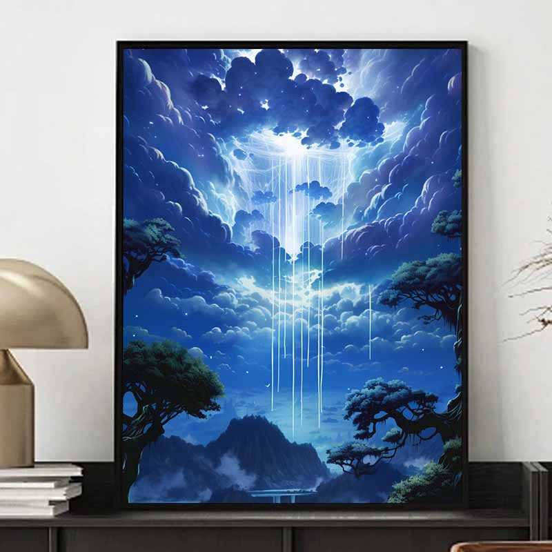 New Arrival 5D DIY Full Circle Diamond Painting  Nebula  Embroidery Cross Stitch Home Decor Gift GI12105