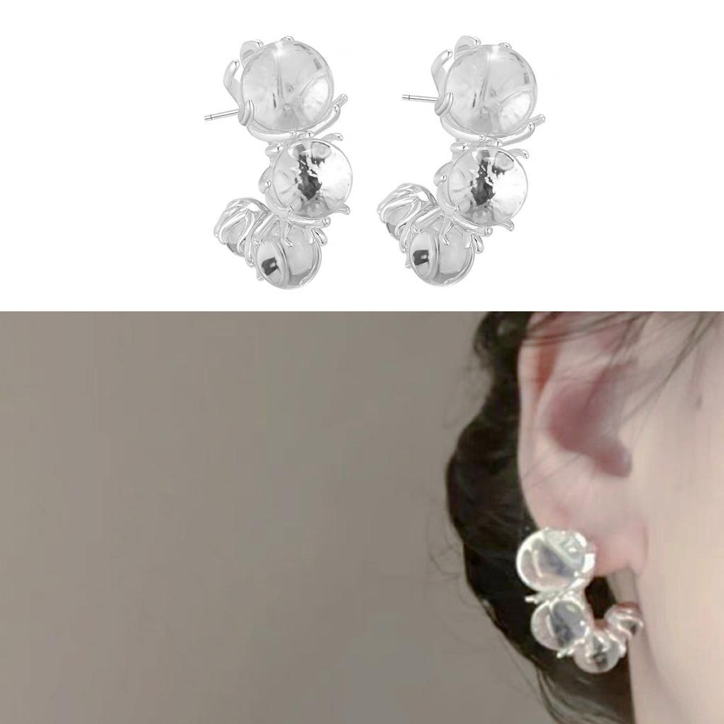 Elegant Clear Bead Earrings for Women Simple Design Lightweight and Comfortable Perfect for Daily Wear or Special Occasions