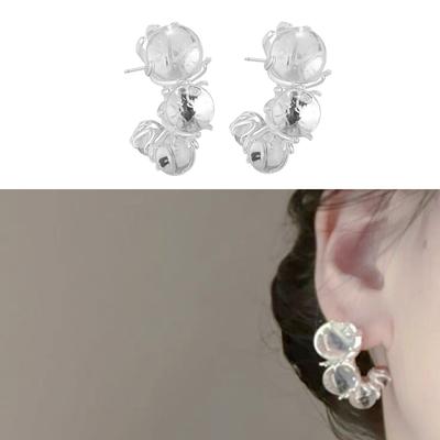 Elegant Clear Bead Earrings for Women Simple Design Lightweight and Comfortable Perfect for Daily Wear or Special Occasions