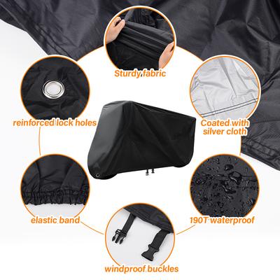 Motorbike Cover All Season Dustproof UV Protective Motorcycle Cover Waterproof Outdoor Indoor Scooter Wear-resistant Fabric