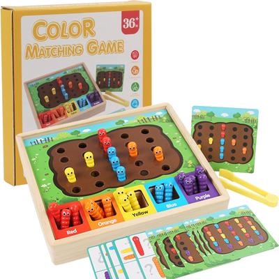 Worm Catch Game Toddler Montessori Colour Matching Sorting Sensory Education Toy Fine Motor Training Parish Novelty Toy for Baby