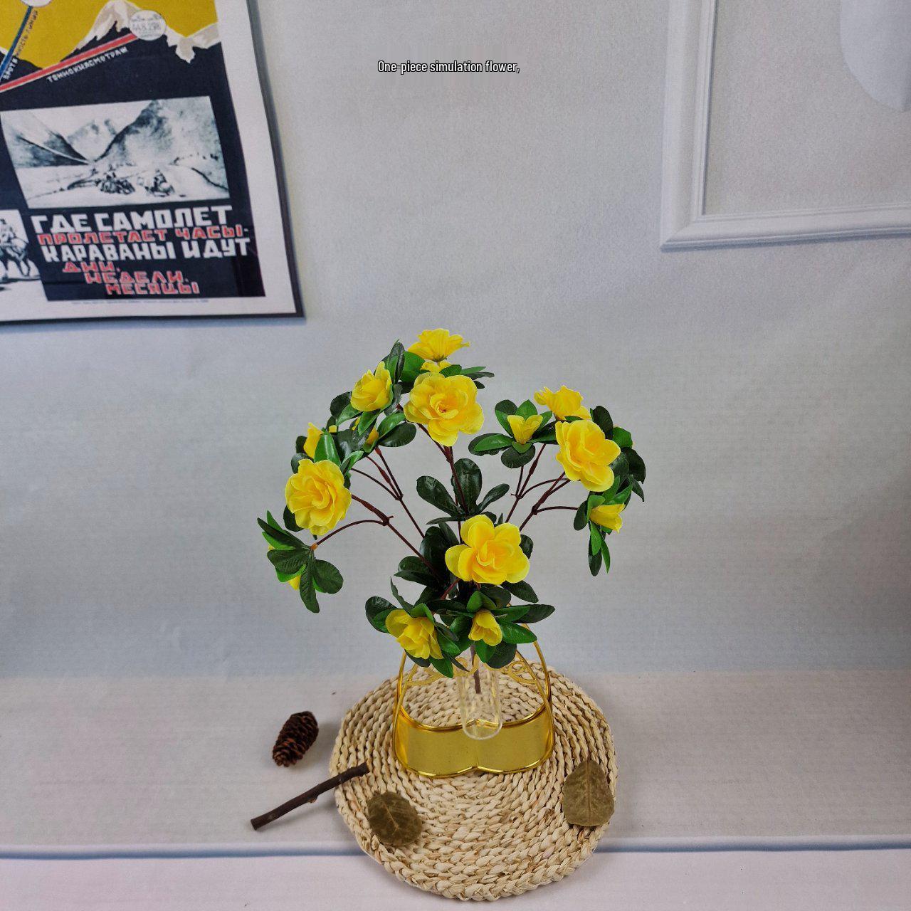 

Искусственный букет цветов азалии для домашнего декора - Шелковый рододендрон