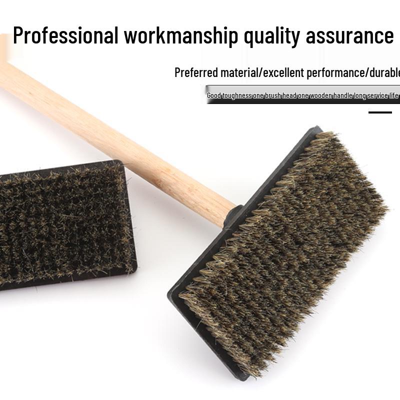 Soft Pig Bristle Brush for Stone, Rice, and Wall Cleaning