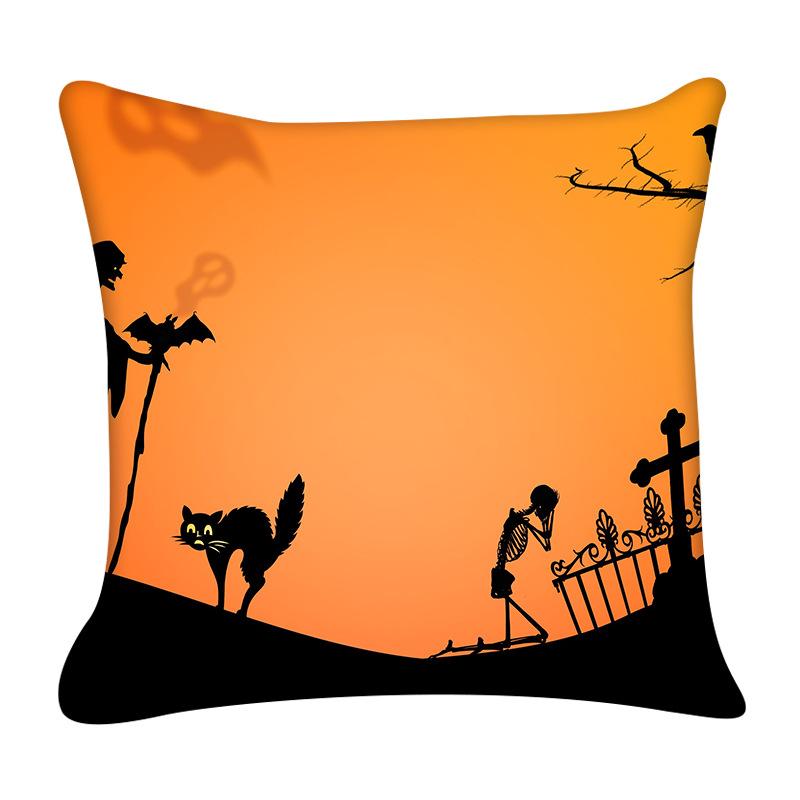 Happy Halloween Pillow Covers Decorative Horror Pumpkin Pillowcase Living Room Sofa Bedroom Pillows Case Decor Home 18x18 Inch