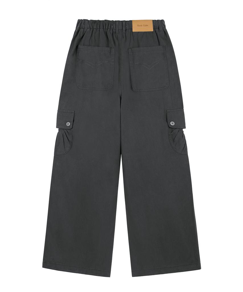 ROCKCAKE Draw Pocket Work Pants - Charcoal