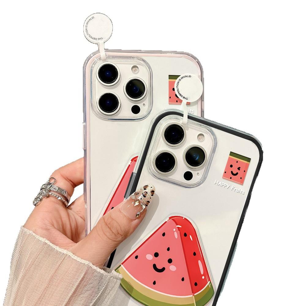Ins Wind Summer Watermelon for iPhone17 Pro Max Mobile Phone Protective Case 16 Simple 15Pro Niche 14