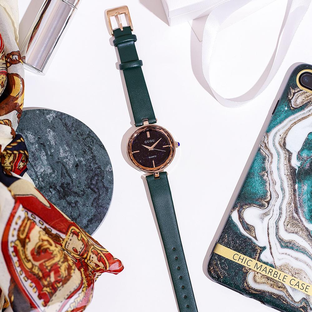 

Новые женские водонепроницаемые часы Starry Sky Watch, модные трендовые студенческие простые часы