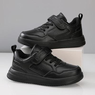 Παιδικά αθλητικά παπούτσια για αγόρια casual παπούτσια Μαύρα δερμάτινα ίσια μαθητικά παπούτσια για περπάτημα Αντιολισθητικά κορίτσια ελαφριά αθλητικά παπούτσια τένις
