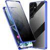 Geeignet für Samsung S25ultra Anti-Peeping Handyhülle Magneto 24 23 22 Doppelseitiges Glas Metall Magnetische Hülle