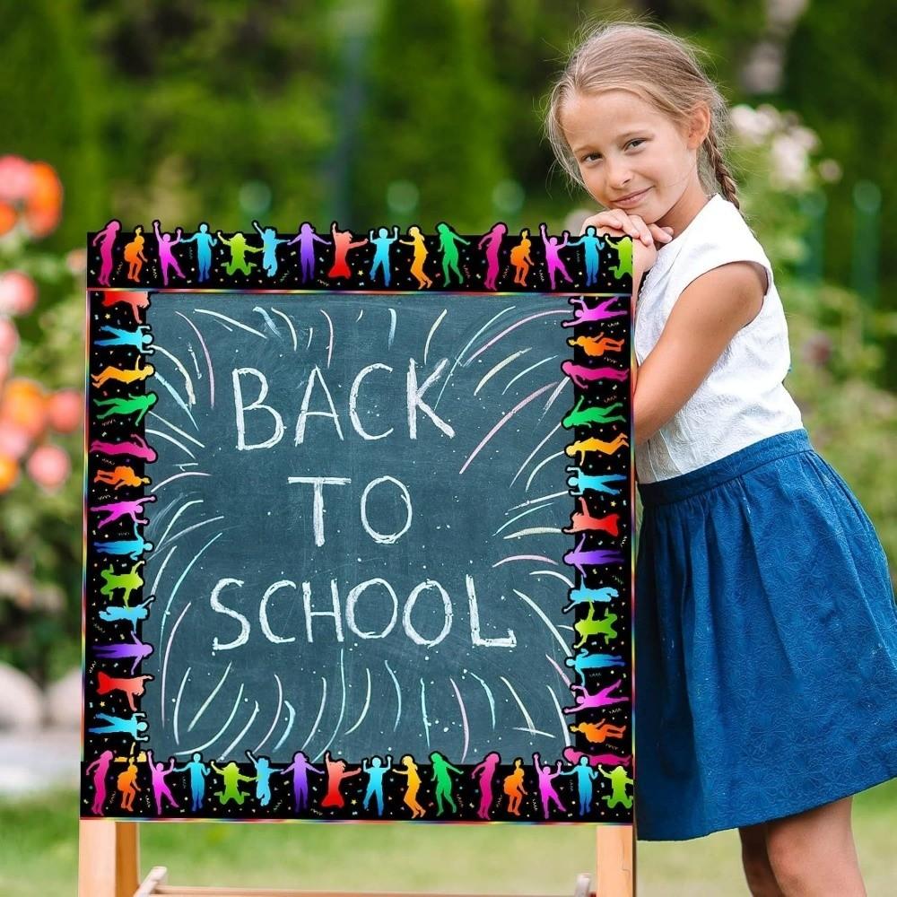 1Roll Creative 7cm 5Meter Chalkboard Board Border Paper Dancing Border Paper DIY Decorative Stickers Handmade Crafts