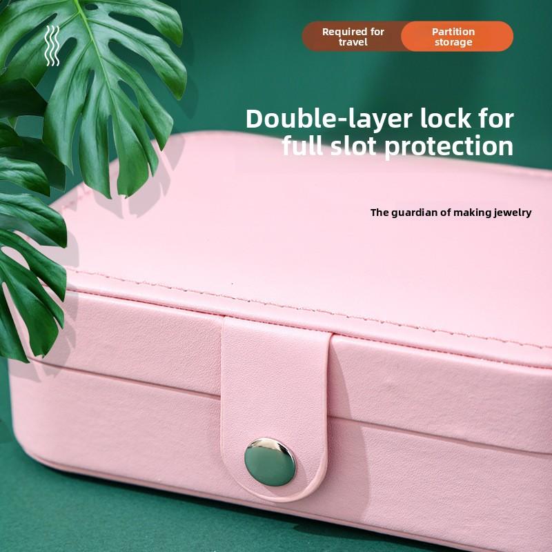 Medium Jewelry Storage Box Simple Double-layer College Student Dormitory Exquisite Gorgeous Necklace Ring Packaging Box Jewelry