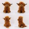 Scottish Highland Cow Plush Toy Soft And Skin Friendly Simulation Doll For Kids 9.8in Long-haired Gift