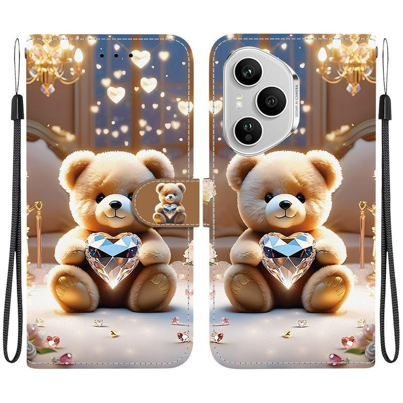 Animal Case Lion Panda Leather Phone Cover For Huawei Honor 400 Lite Honor400 Pro 5G Wallet Flip Coque Magnetic Protect Cases