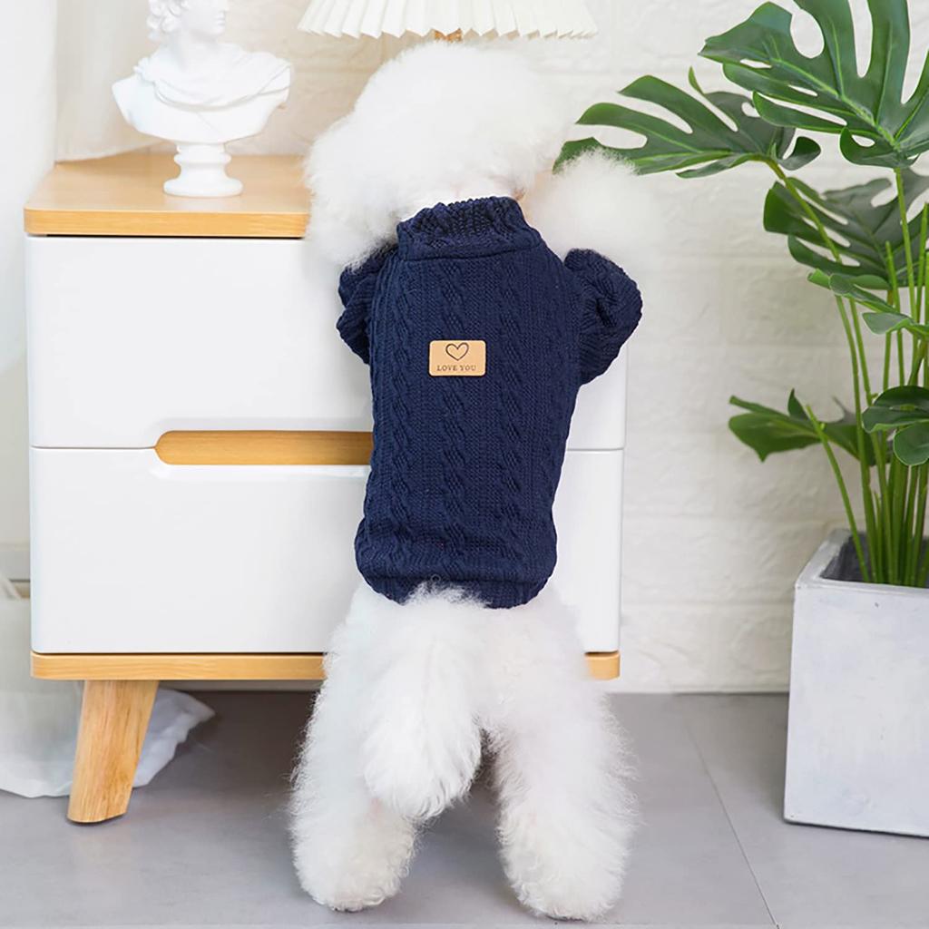 Tengcong Suéter de Malha para Cachorro para e Cachorro Cachorro Gato Cachorro e Estiloso para Cães Pequenos e Médios Roupas Escuras, Primavera, Outono, Inverno, Fantasia, Suéter,