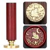 Halloween Seal Cylindrical Red Handle (handle + Brass Seal Head) Fire Lacquer Seal Set Handle Copper Head