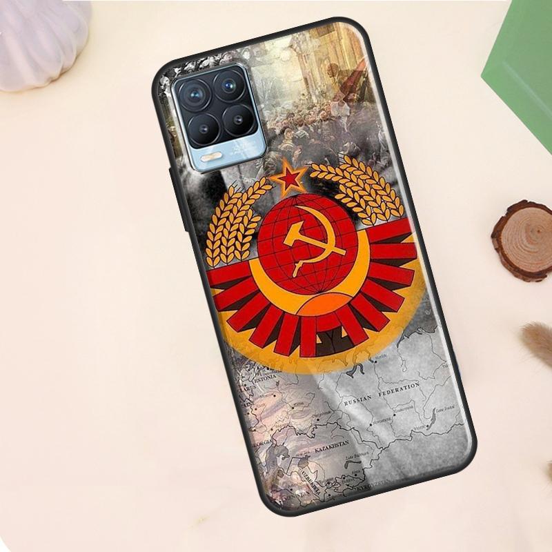 USSR Flag Soviet Union Case For Realme C75 C63 C61 C55 C51 C53 C35 C65 C67 C71 11 12 13 14 15 Pro Plus GT6 GT7 Pro