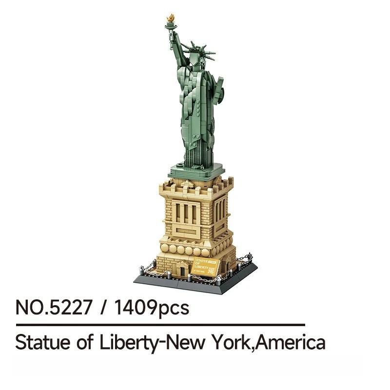 1409PCS CreativeStatue of Liberty-New York America Building Blocks Architecture Construction Bricks Toy Gift