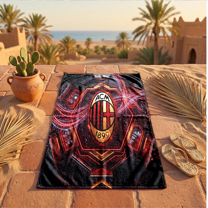 AC Milan Print Microfiber Beach Towel Quick Dry Absorbent Large Towel For Beach Swimming Travel