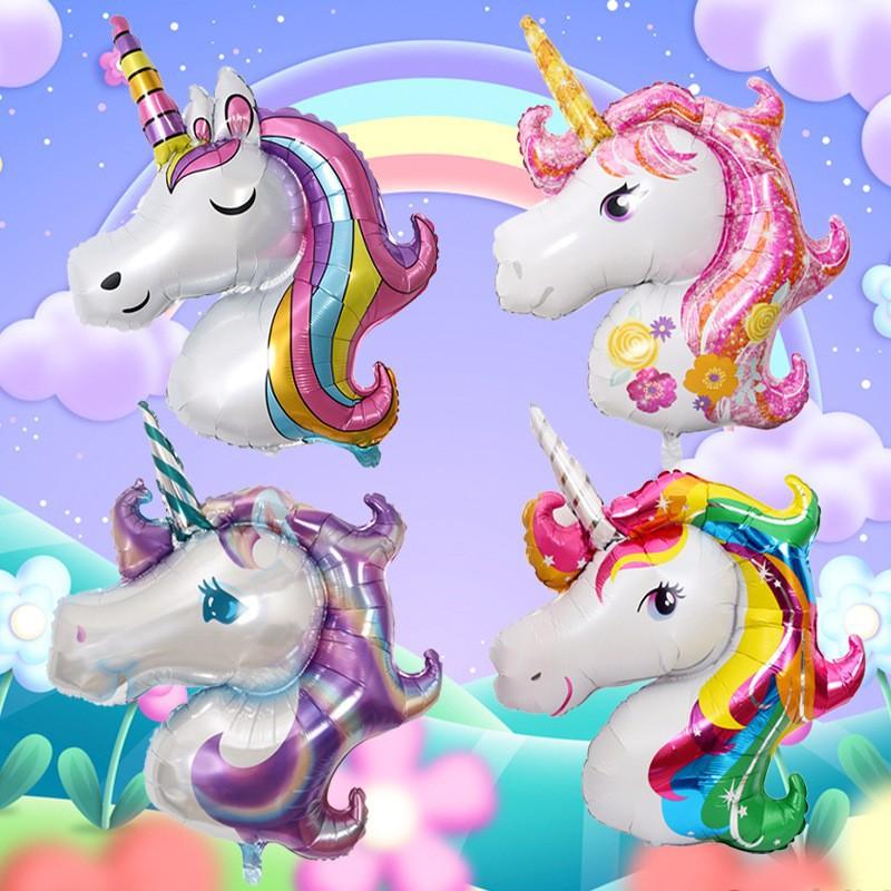 

Новый стиль, подставка для воздушных шаров в виде единорога, эксклюзивная Радужная игрушка, алюминиевые воздушные шары в виде единорога для вечеринки по случаю дня рождения