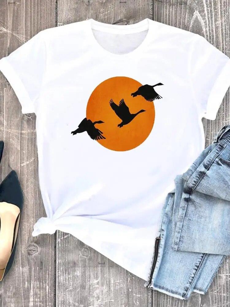 Женская рубашка с акварельным принтом «Любовное сердце» — фото 27