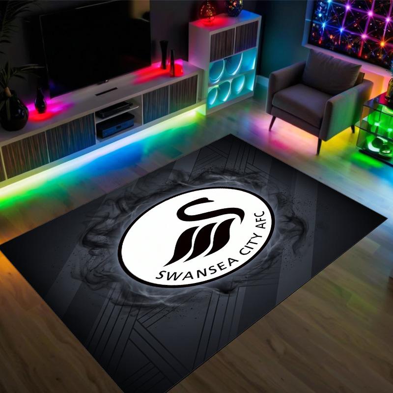 Swansea City Design Crystal Velvet Carpet Cozy Non?Slip Printed Rug For Bedroom Living Room Entrance