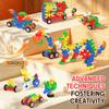 Kids DIY Building Blocks Set Colorful Interlocking Plastic Construction Toys Educational Puzzle Toy for Boys and Girls