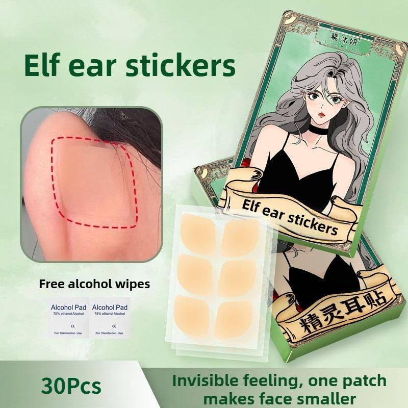 6/12/30Patches Elf Ear Support Stickers Invisible Ear Corrector Ear Support Patches Elf Ear Makeup V-Face Stickers Easy Use