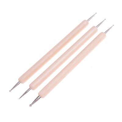 3Pcs Ball Styluses Tool Set For Embossing Pattern Clay Sculpting
