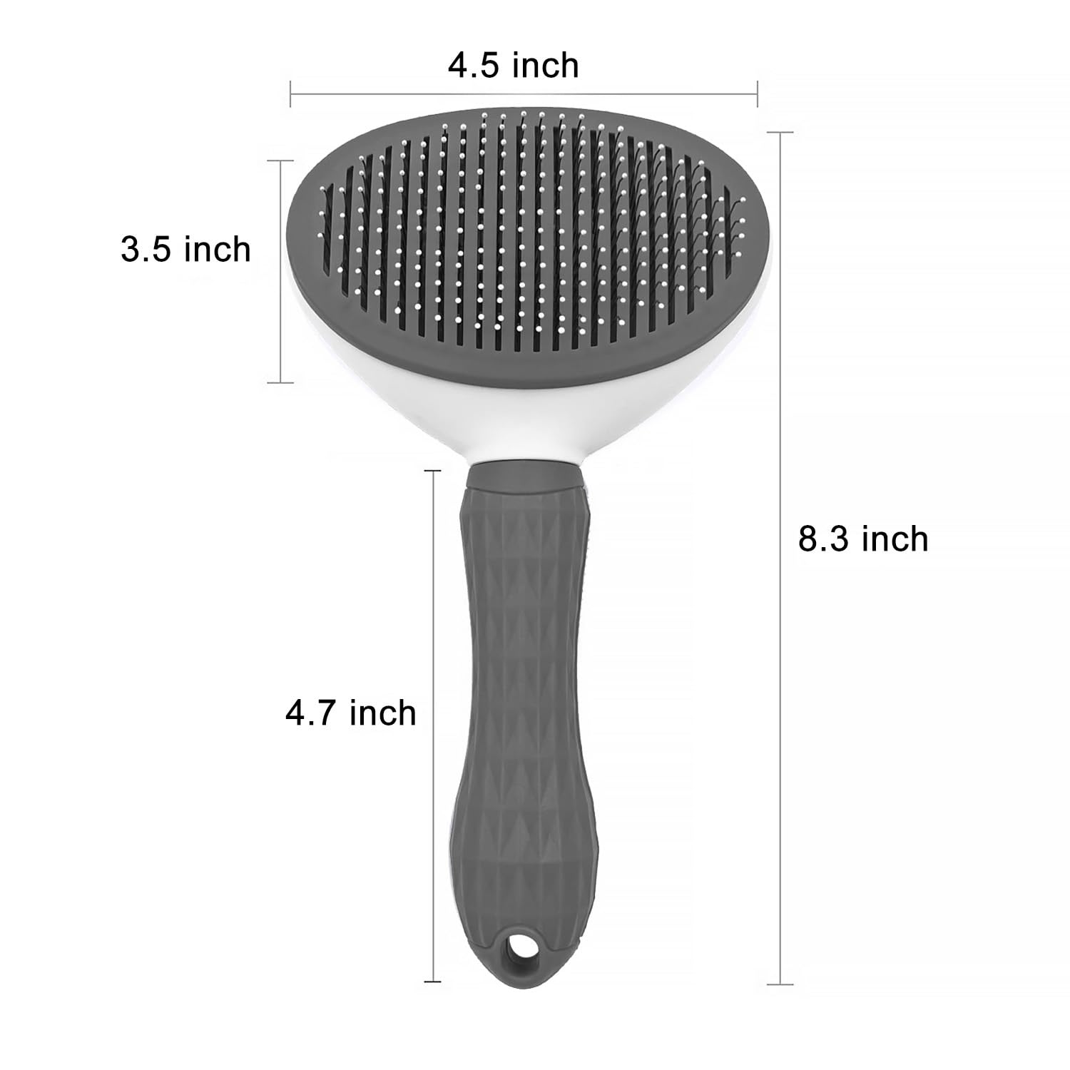 

Pet Dog Hair Brush Cat Comb Pet Hair Remover Brush for Dogs Cats Puppy Kitten Grooming Tools Dogs Accessories Pet Supplies сірий колір