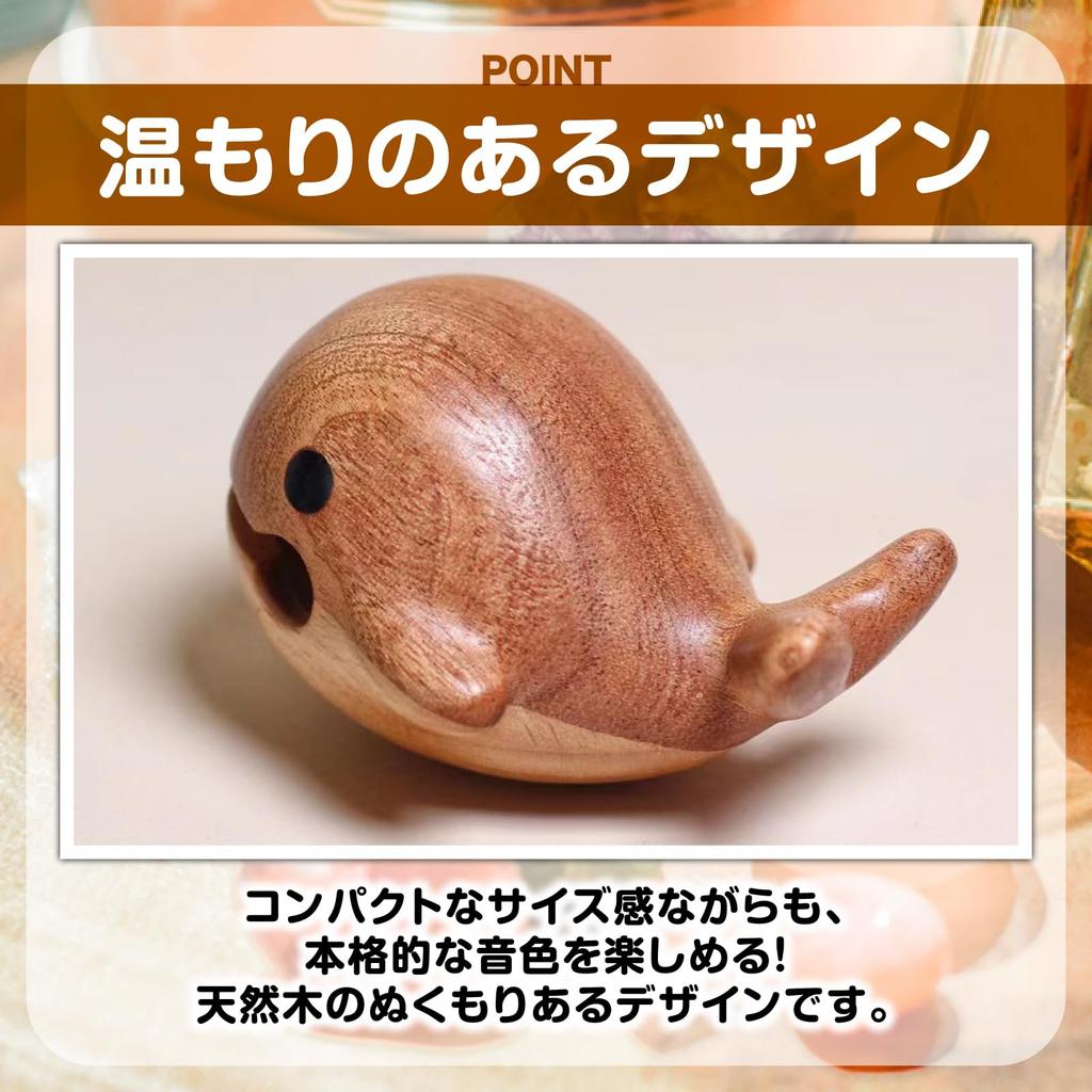 Nijimomo Mokugyo Set, Buddhist Altar Accessories with Drumsticks, Wooden Whale-Shaped Musical Instrument, Zen Training Supplies, Japanese-Style Decor