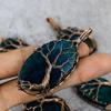 Labradorite Gemstone Pure Copper Wire Wrap Handmade Jewelry Pendant