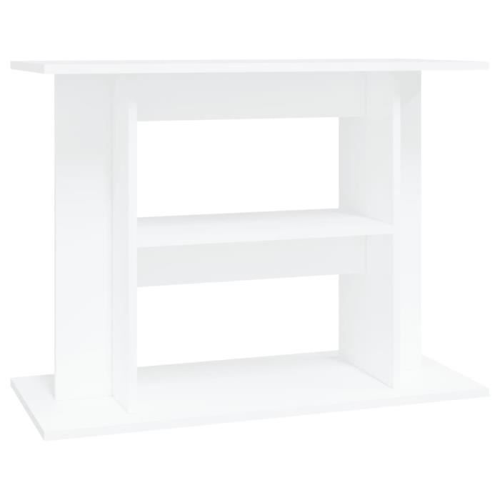 VidaXL Support pour aquarium blanc 80x35x60 cm bois d'ingénierie 833575