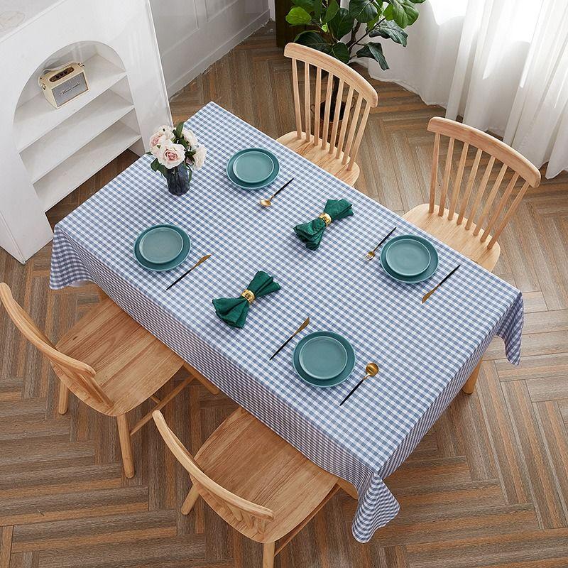 

ПВХ Скатерть Водонепроницаемая и Маслостойкая Не требующая стирки Пасторальная Настольная Высококачественная Скатерть для Обеденного Стола Кофейный Столик Настольная Подкладка Ins Стиль Прямоугольная 90*140