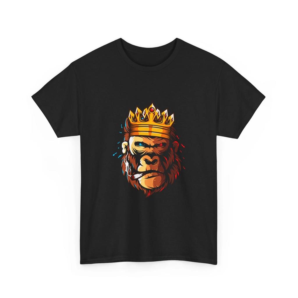 King Gorilla Head T-Shirt | Crowned Ape Illustration, Streetwear Tee, Gift Idea