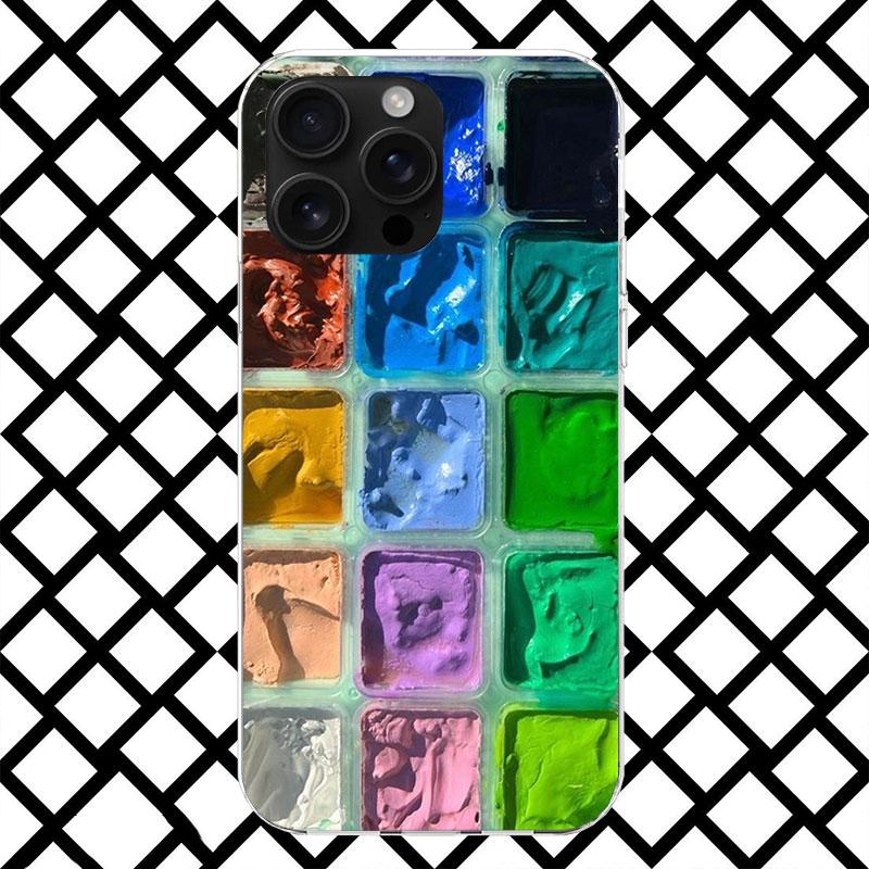 

Watercolors Set Paint Palette Painting Phone Case for iPhone 17 Air 16 16E 15 14 Plus 13 Mini 12 11 Pro Max 7 8 + SE 2020 Soft C iPhone 14 Plus